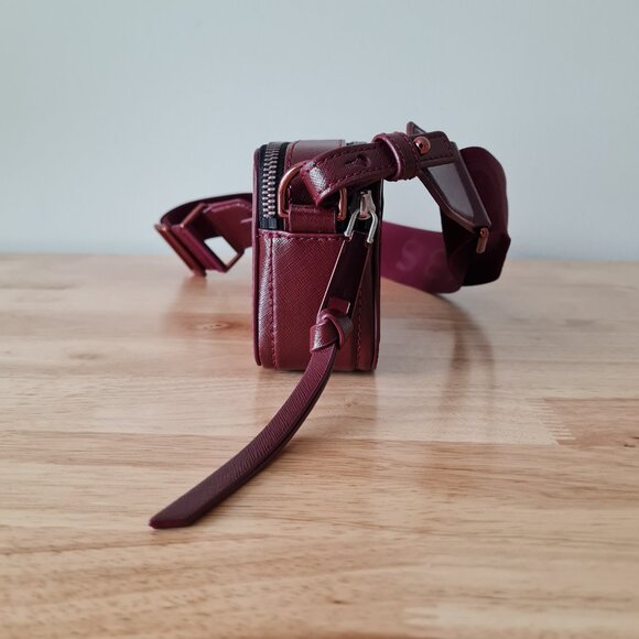 Marc Jacobs Snapshot DTM Crossbody Wine Burgundy Red Leather Camera Bag Oxblood - Picture 8 of 12